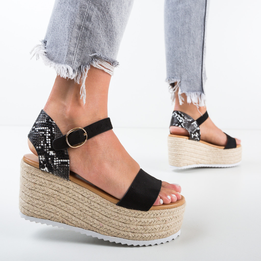 Sandale lejere negre casual Aspen cu comanda online