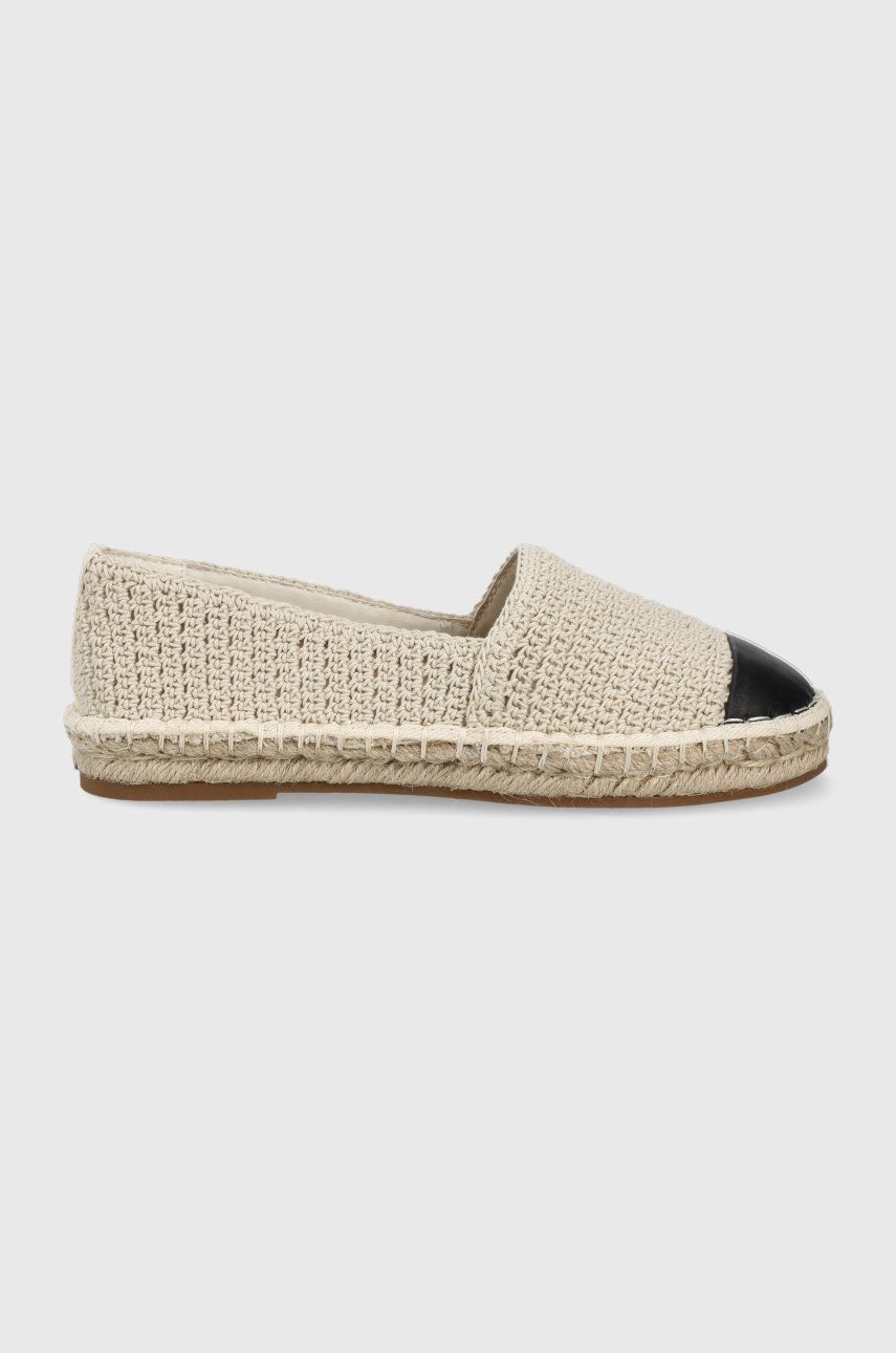 Espadrile dama Aldo bej de primavara din material textil cu piele naturala cu talpa din guma si interior confortabil Macramia