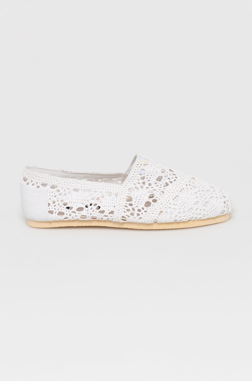 Espadrile dama Answear Lab albe de plaja din material textil