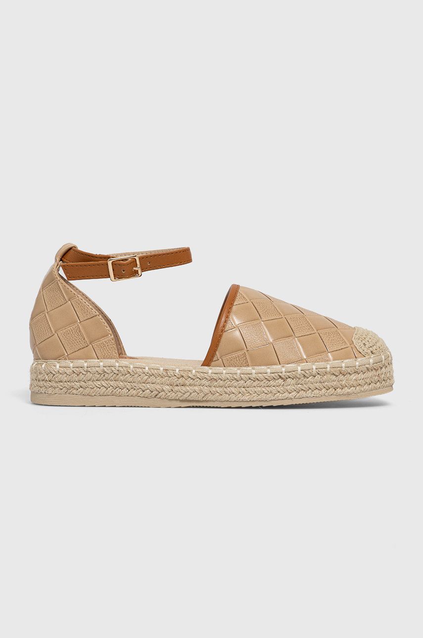 Espadrile dama Answear Lab bej casual din piele intoarsa cu talpa comoda  Melissa