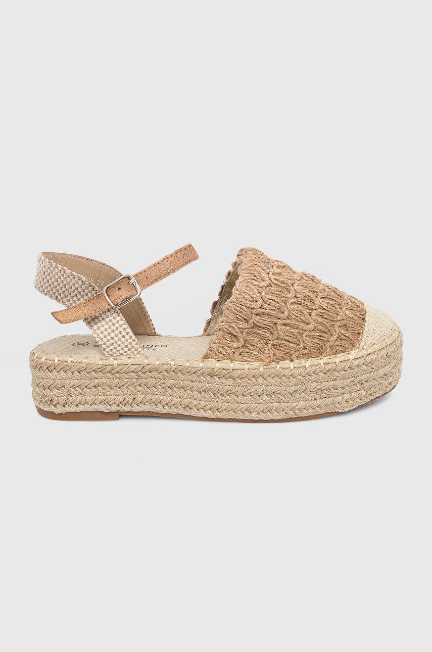 Espadrile dama Answear Lab bej de zi din material textil cu talpa comoda  La Bottine