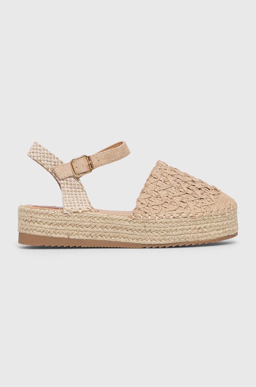 Espadrile dama Answear Lab bej de zi din material textil  cu talpa din guma Sun Color