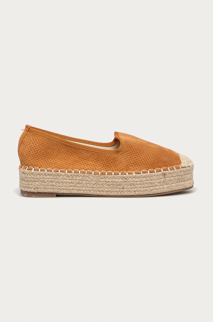 Espadrile dama Answear Lab  de plaja din imitatie de piele intoarsa cu talpa comoda  Best Shoes