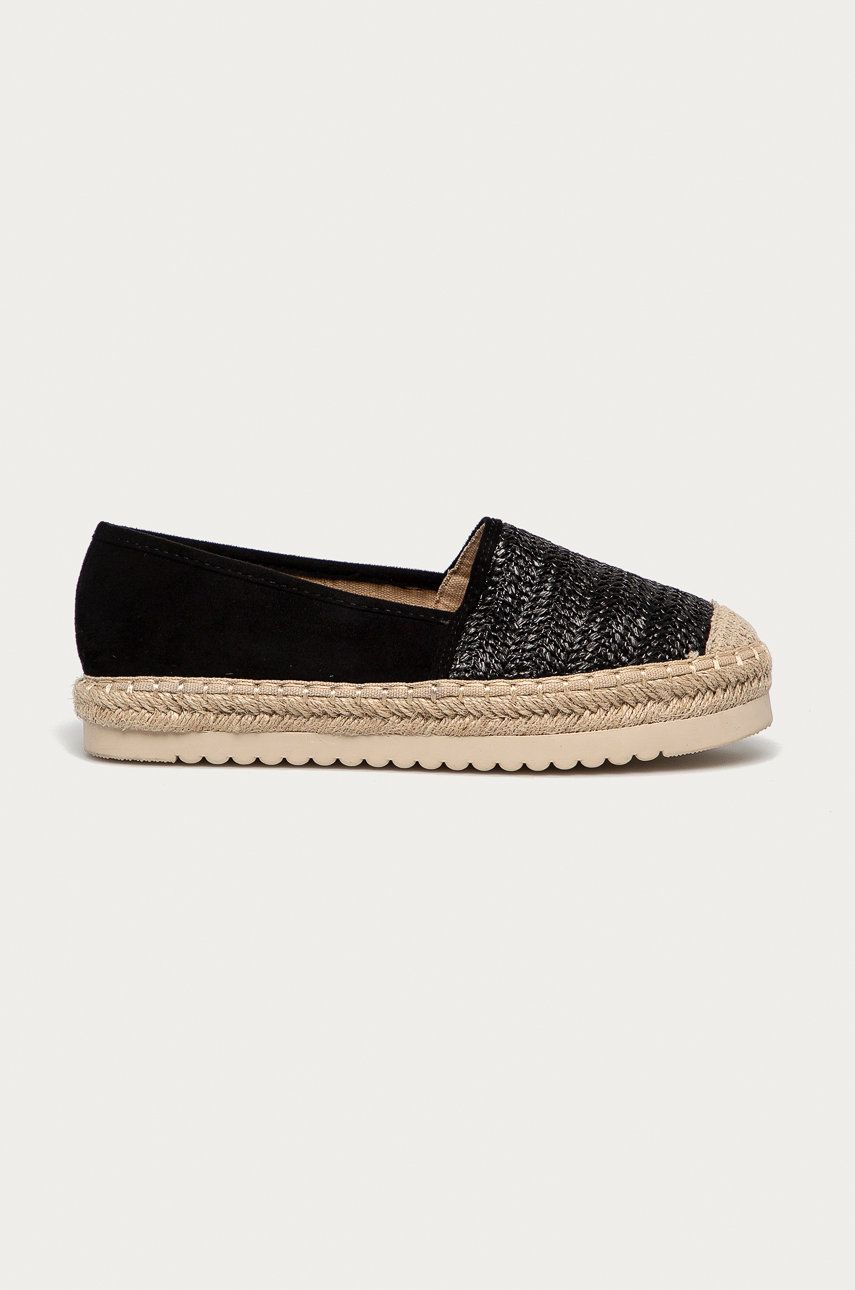 Espadrile dama Answear Lab  de vara din piele intoarsa cu material textil  cu talpa din guma Best Shoes