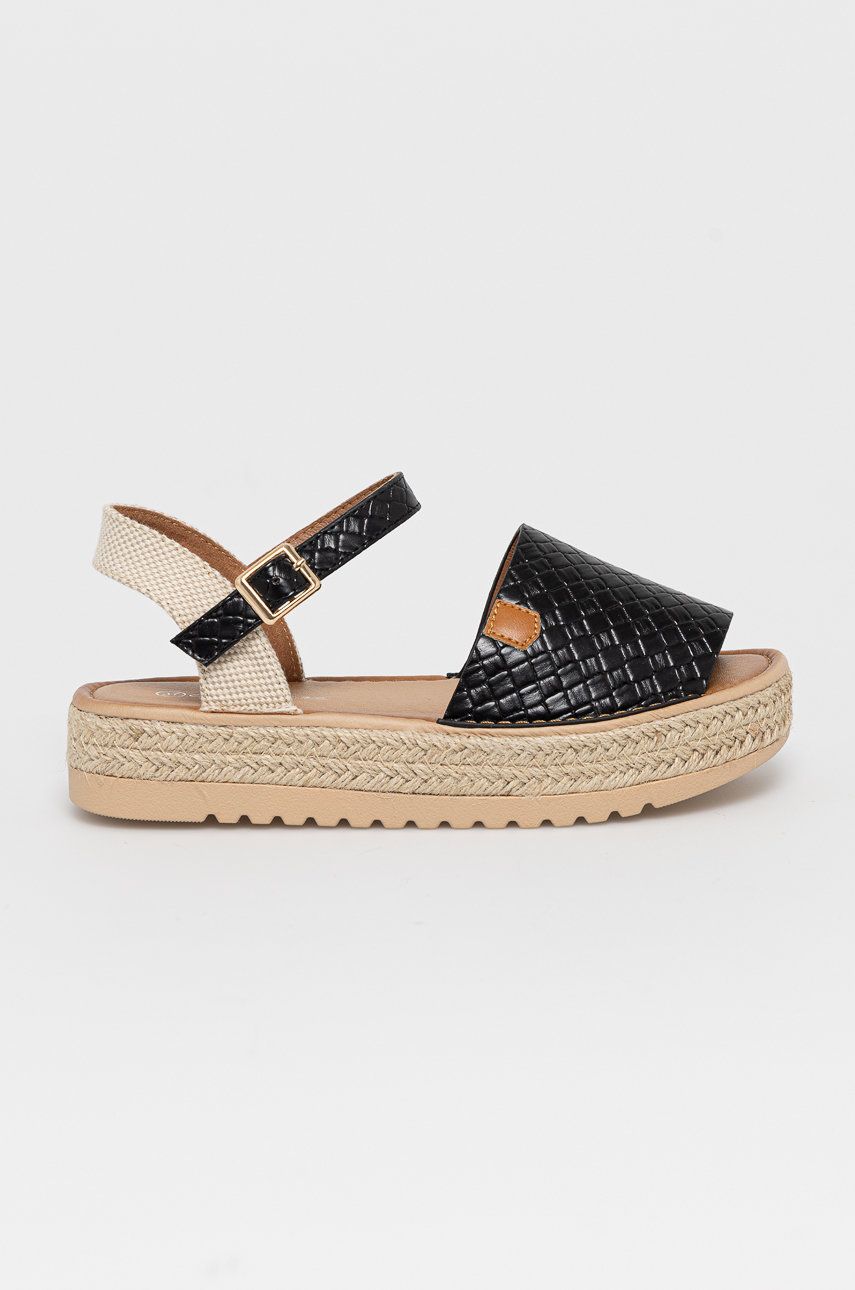 Espadrile dama Answear Lab negre de plaja din piele intoarsa  cu talpa din guma Melissa