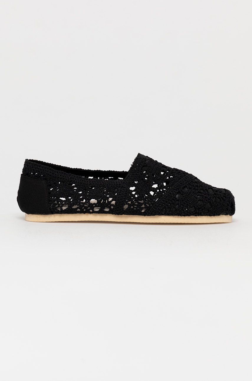 Espadrile dama Answear Lab negre de vara din material textil cu talpa comoda