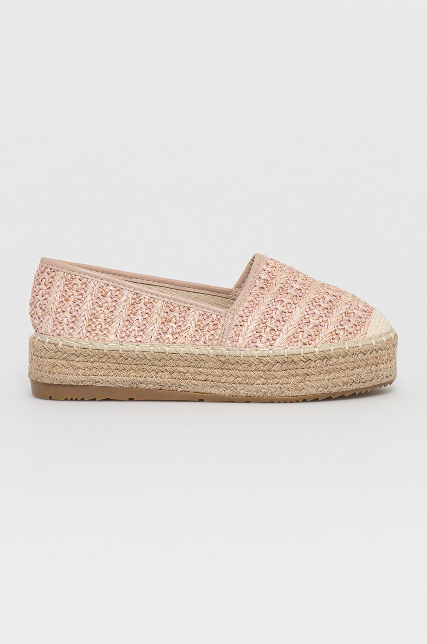 Espadrile dama Answear Lab roz casual din material textil cu talpa comoda  R and BE