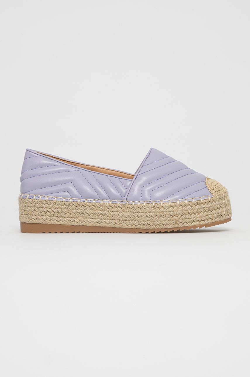 Espadrile dama Answear Lab violet de vara din piele intoarsa  cu talpa din guma Buonarotti