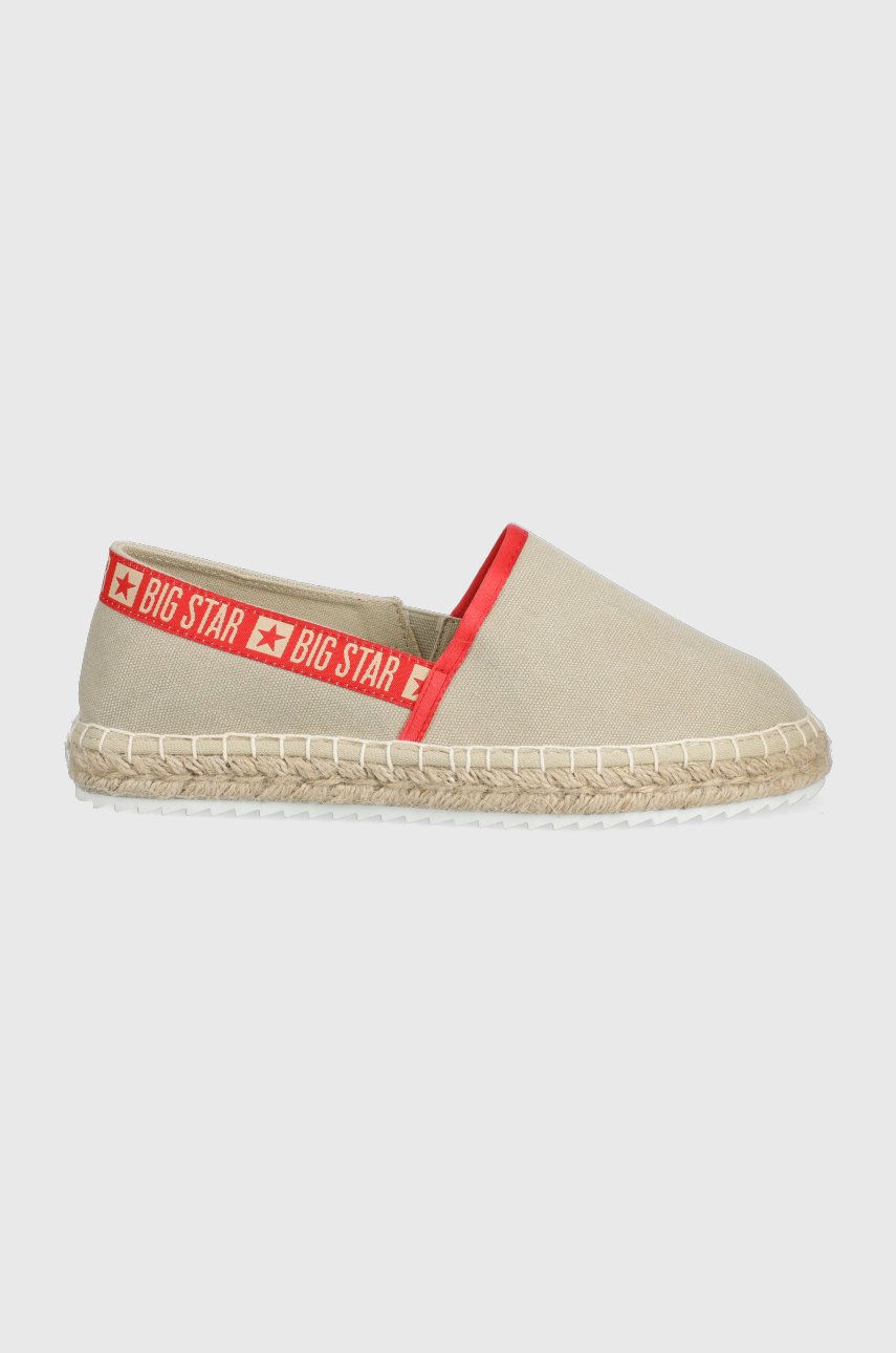 Espadrile dama Big Star bej de vara din material textil  cu talpa din guma