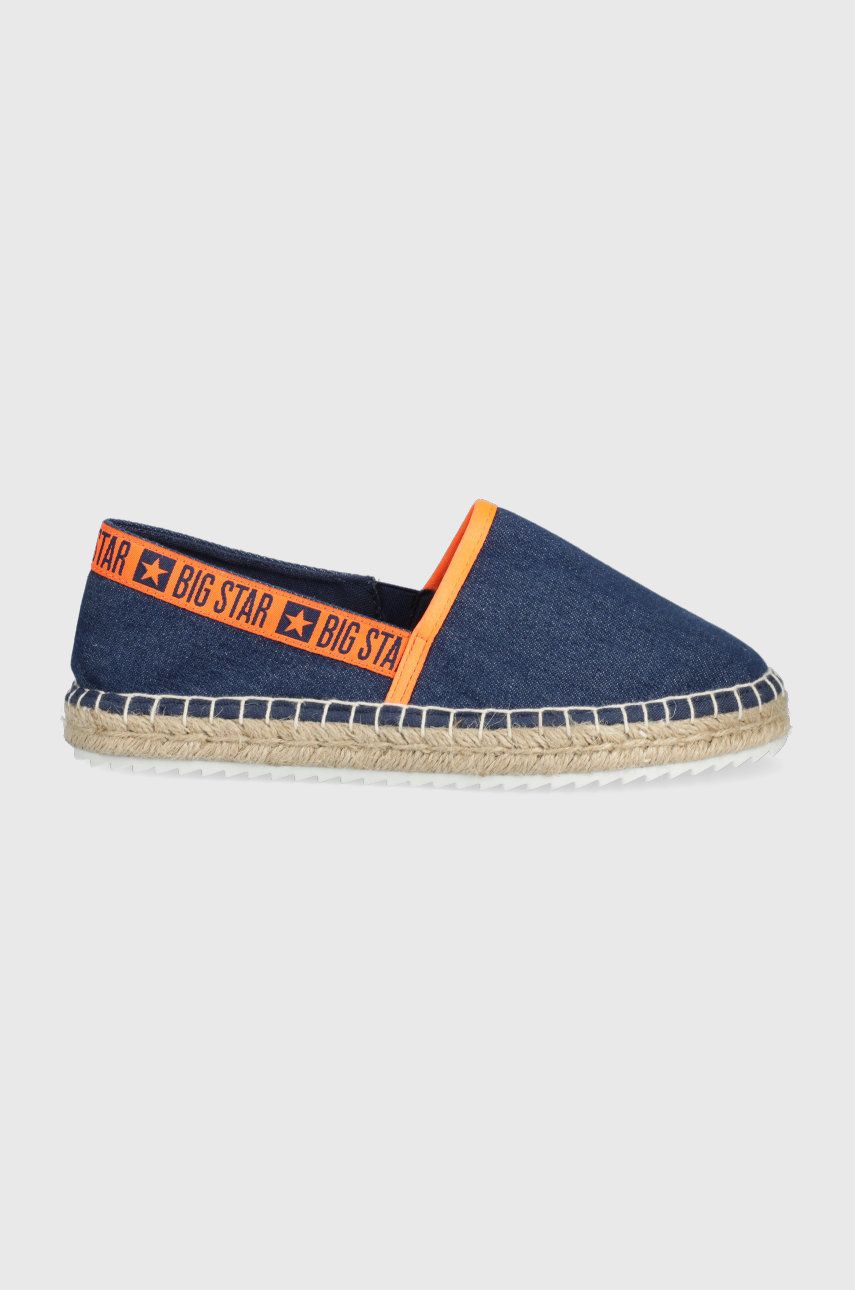 Espadrile dama Big Star bleumarin de primavara din material textil  cu talpa din guma