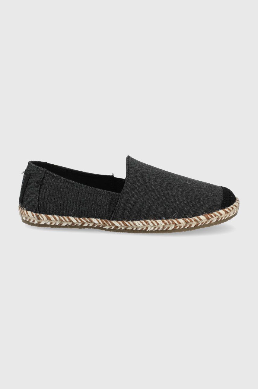 Espadrile dama Big Star negre de primavara din material textil  cu talpa din guma