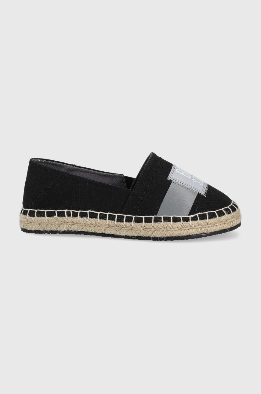 Espadrile dama Big Star negre de vara din material textil cu talpa din guma si interior confortabil