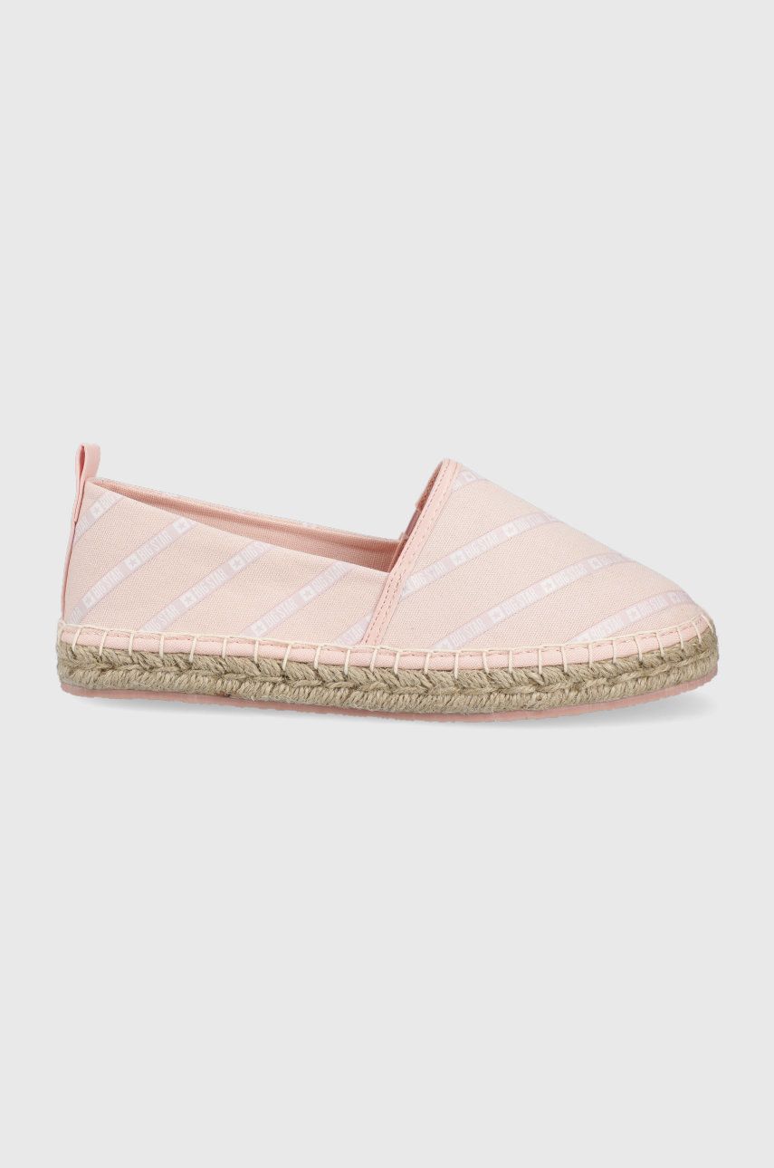 Espadrile dama Big Star roz de primavara din material textil  cu talpa din guma