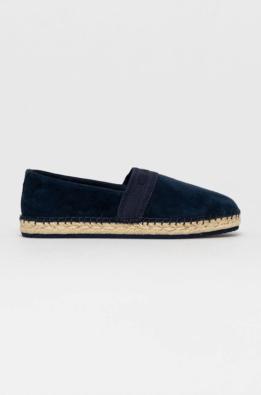 Espadrile dama Gant bleumarin de primavara din material textil cu piele intoarsa  cu talpa din guma