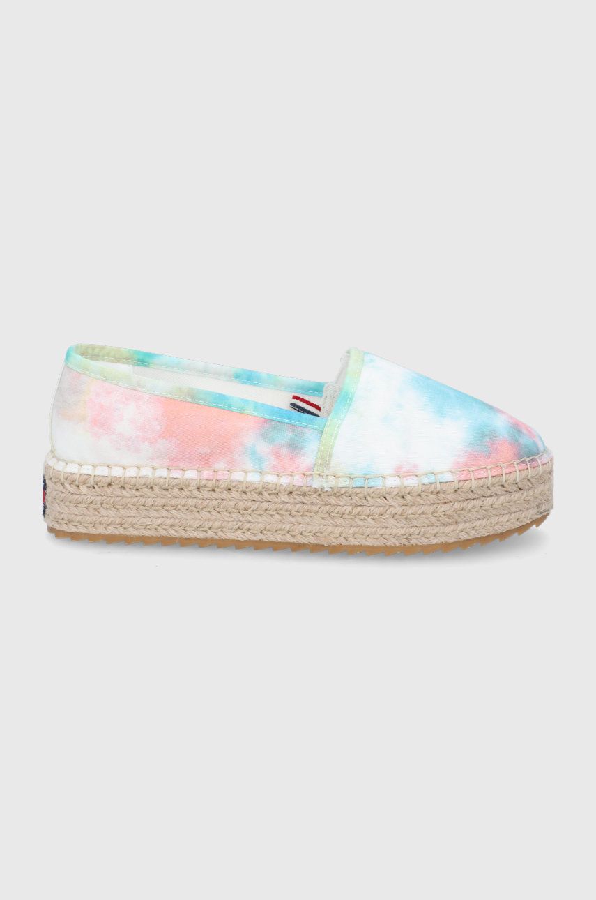 Espadrile dama Tommy Jeans  de vara din material textil  cu talpa din guma