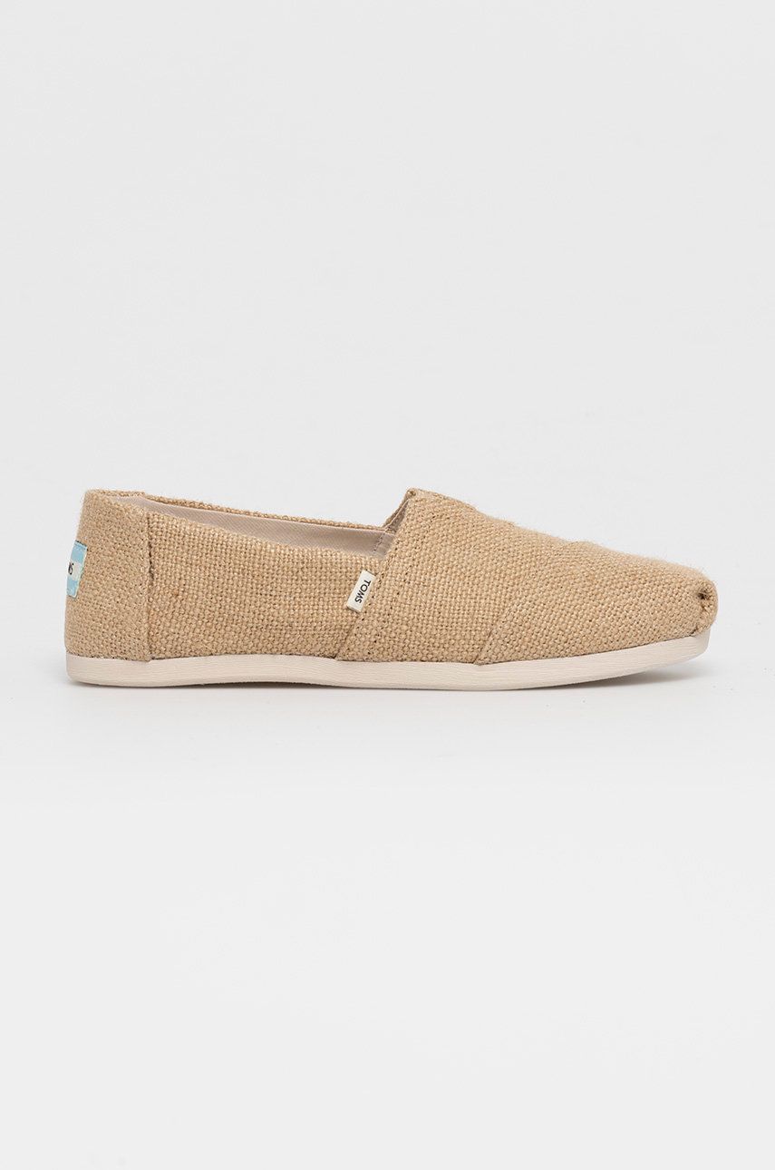 Espadrile dama Toms bej de primavara din material textil  cu talpa din guma