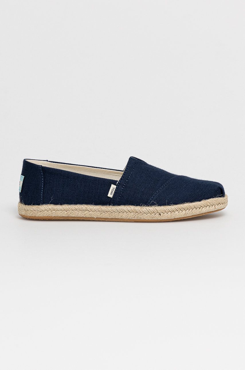 Espadrile dama Toms bleumarin de vara din material textil  cu talpa din guma