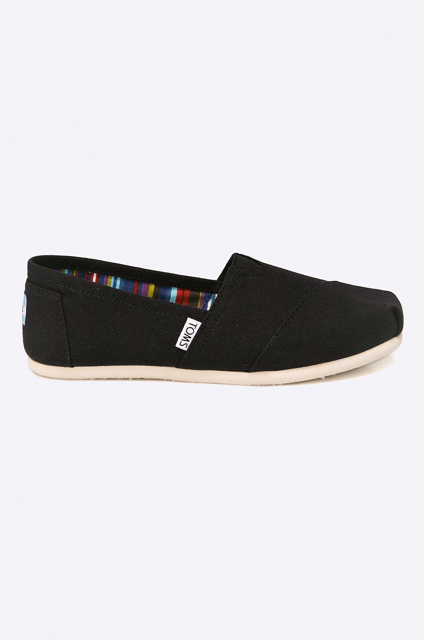 Espadrile dama Toms  de primavara din material textil cu toc plat si talpa stabila