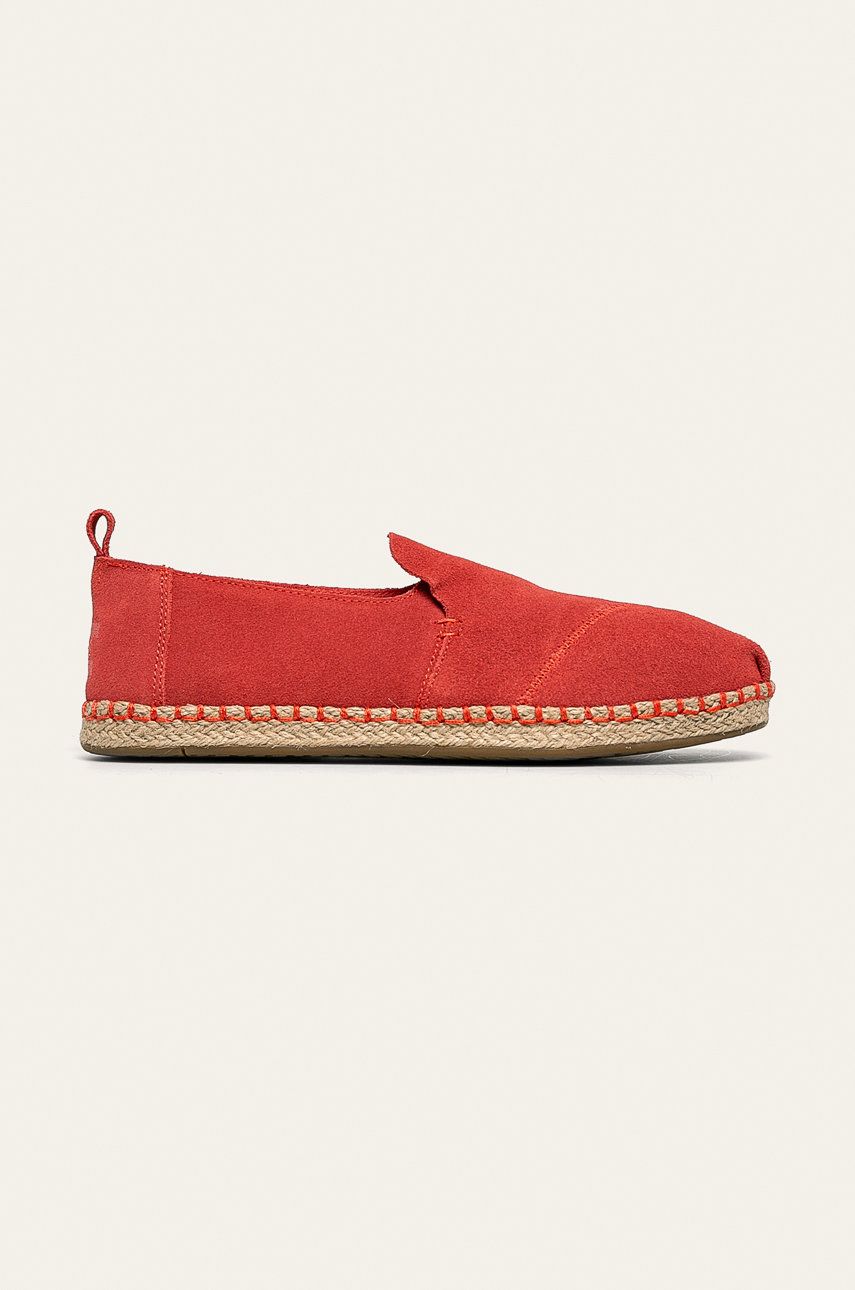 Espadrile dama Toms  de primavara din piele intoarsa  cu talpa stabila Deconstructed Alpargata Rope