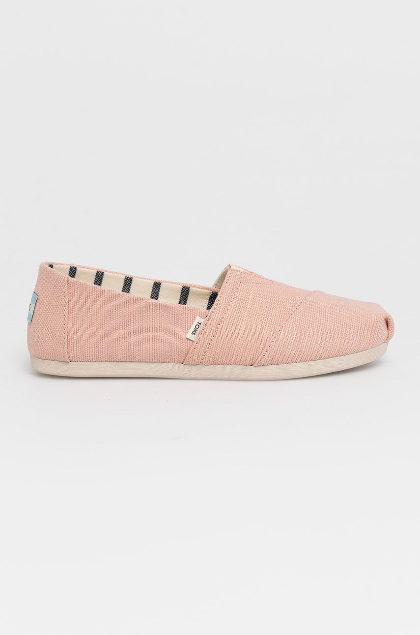 Espadrile dama Toms roz de zi din material textil  cu talpa din guma