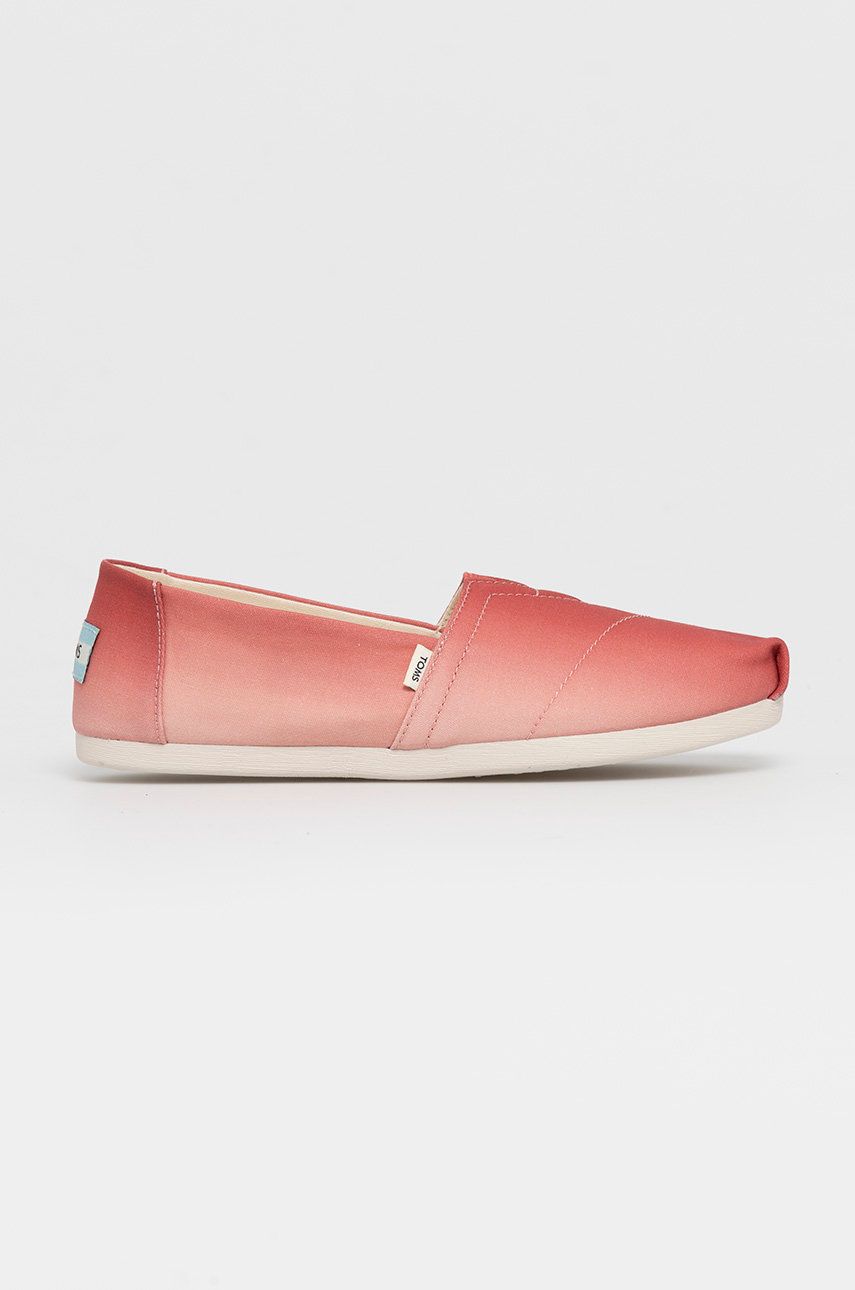 Espadrile dama Toms roz de zi din material textil  cu talpa din guma