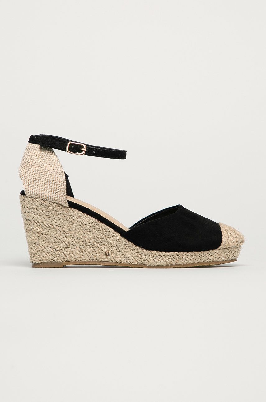 Espadrile dama Truffle Collection  de zi din piele intoarsa cu material textil cu talpa comoda