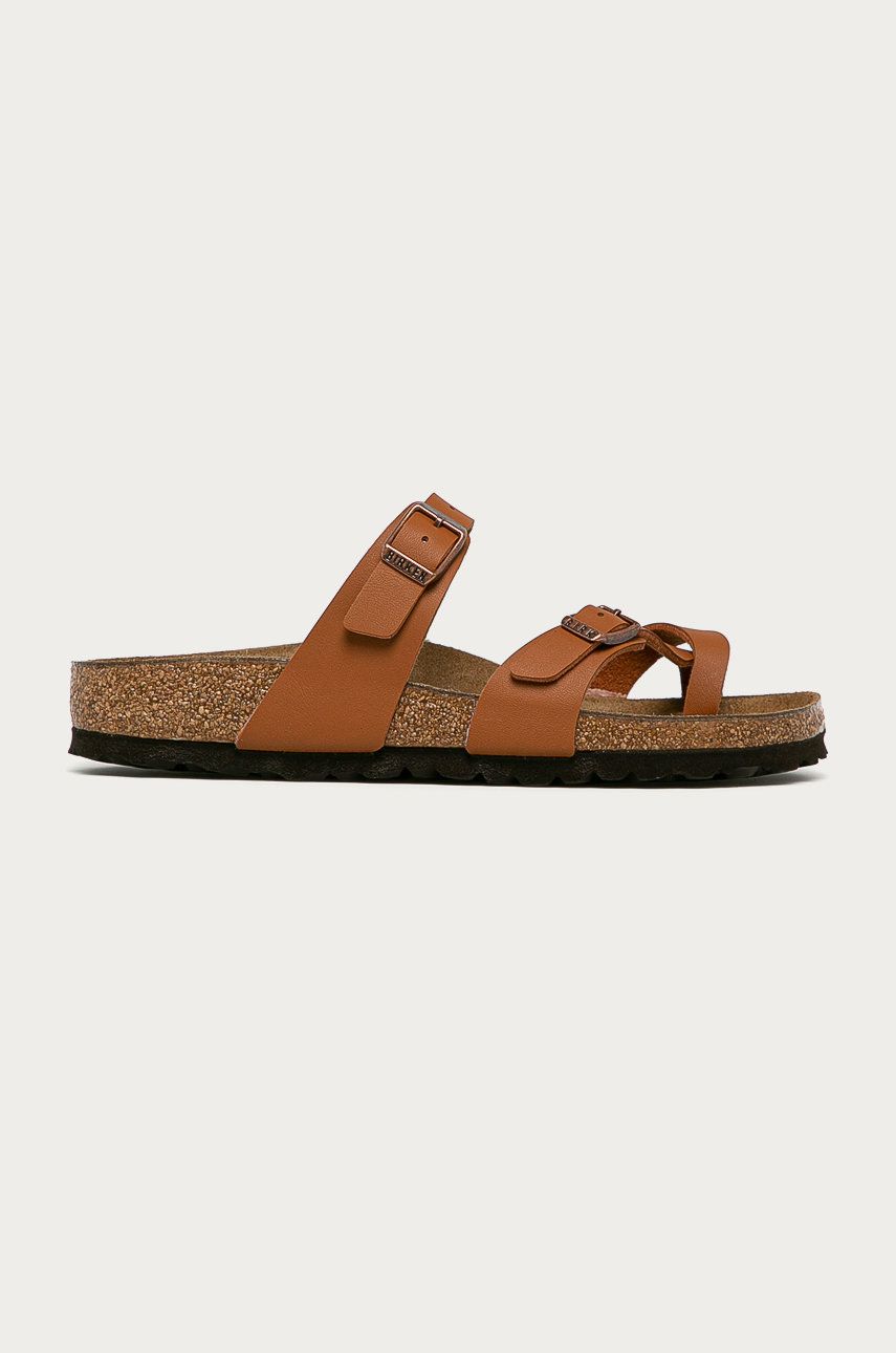 Papuci  Birkenstock dama de ocazie din piele intoarsa  cu talpa din guma Mayari