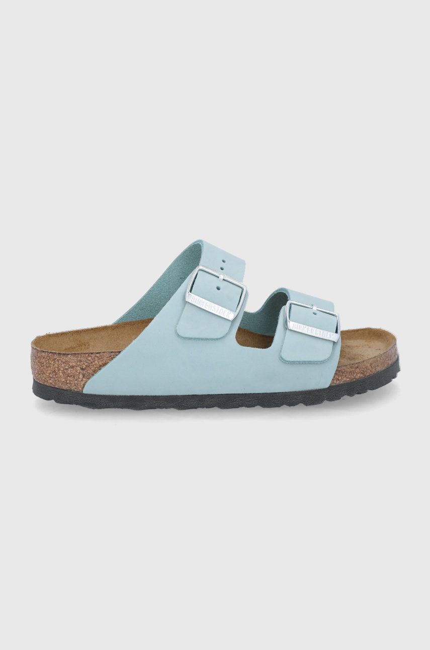 Papuci  Birkenstock dama de ocazie din piele intoarsa  cu talpa sculptata Arizona online