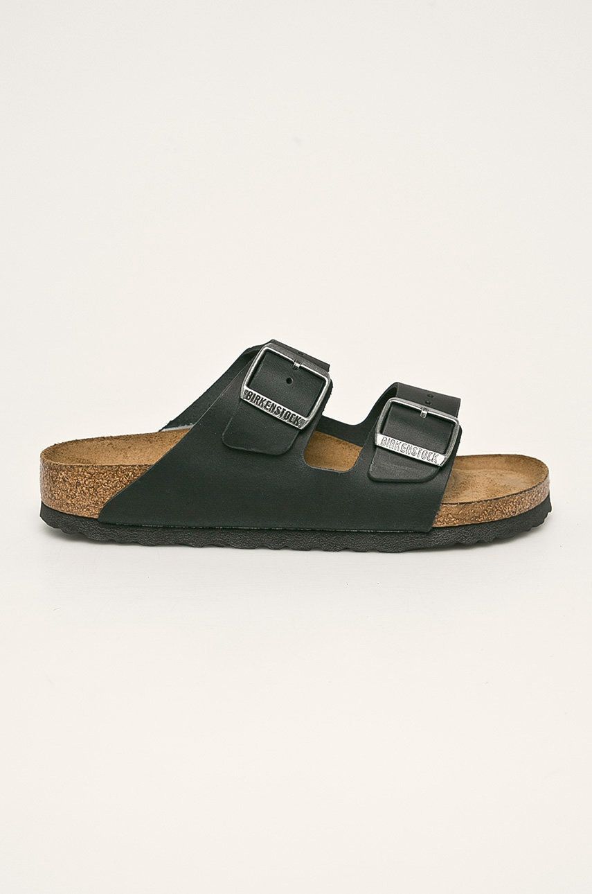 Papuci  Birkenstock dama de ocazie din piele naturala cu talpa din guma si interior confortabil Arizona online