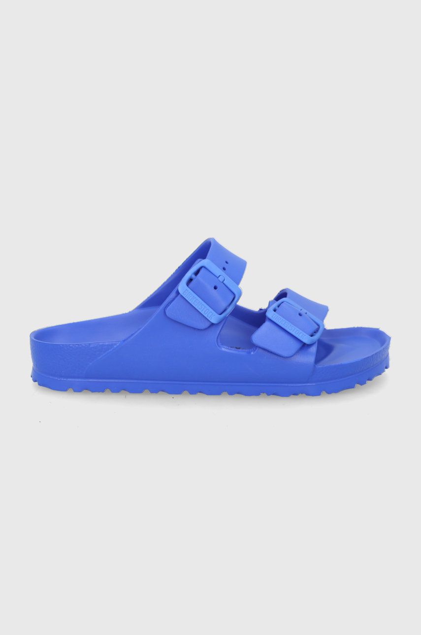 Papuci  Birkenstock dama de primavara din material sintetic cu toc plat si talpa elastica Arizona online