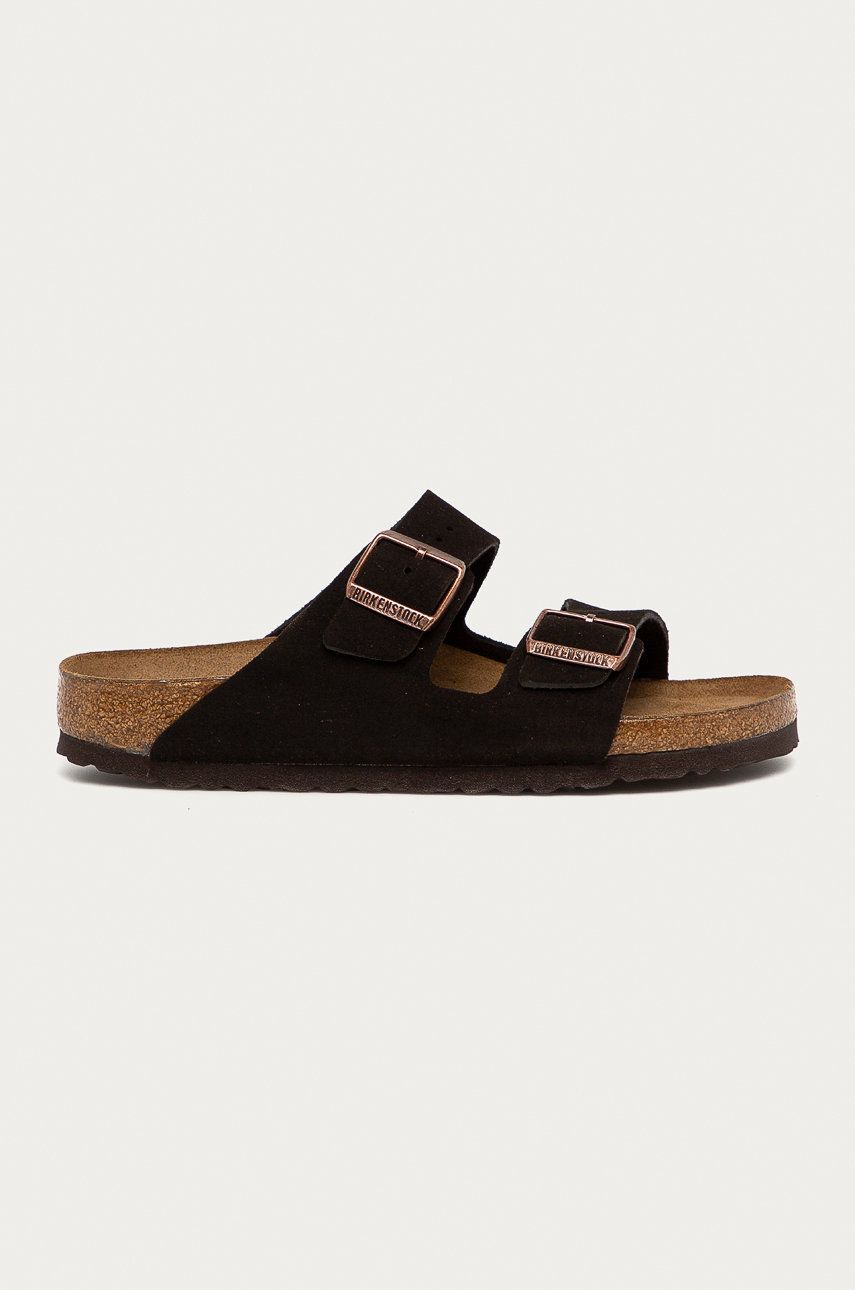 Papuci  Birkenstock dama de primavara din piele intoarsa  cu talpa din guma Arizona online