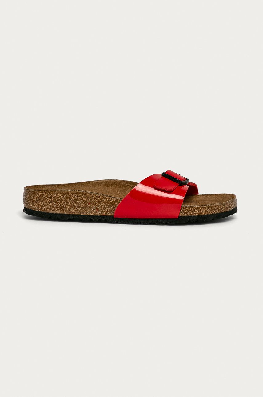 Papuci  Birkenstock dama de primavara din piele intoarsa  cu talpa din guma Madrid