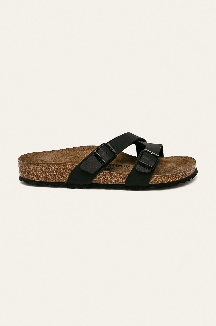 Papuci  Birkenstock dama de primavara din piele intoarsa  cu talpa din guma Yao Balance online