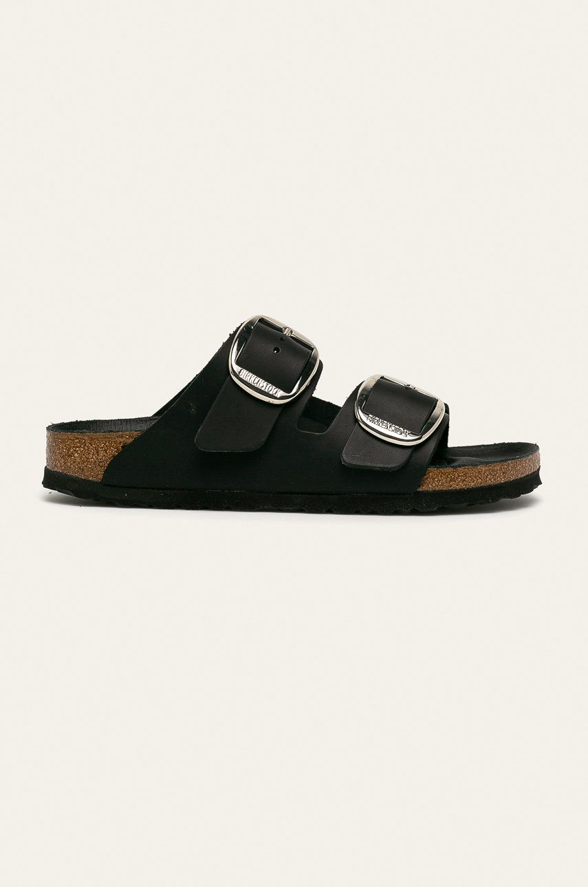 Papuci dama  Birkenstock de primavara din piele naturala  cu talpa din guma Arizona Big Buckle