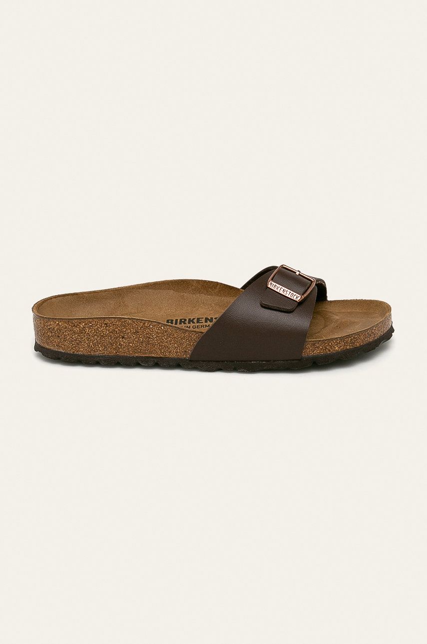 Papuci  Birkenstock dama de vara din piele intoarsa  cu talpa stabila Madrid online