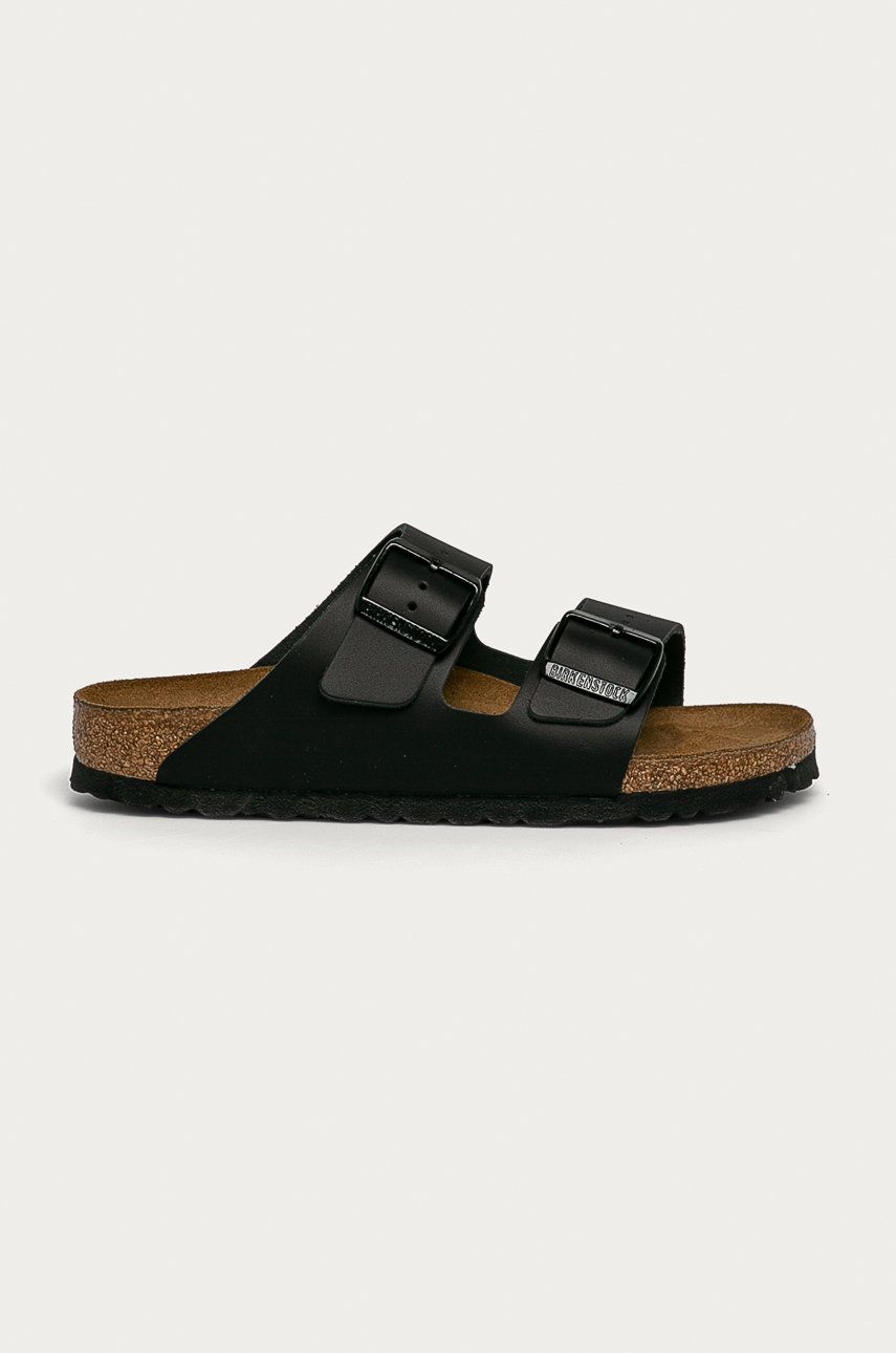 Papuci  Birkenstock dama de zi din piele naturala  cu talpa din guma Arizona