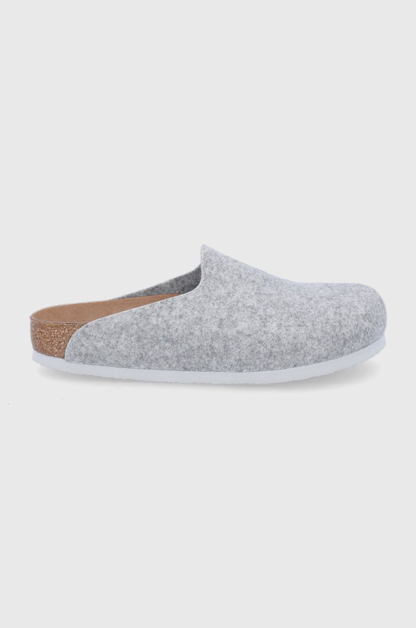 Papuci de casa dama gri Birkenstock  din material textil    online