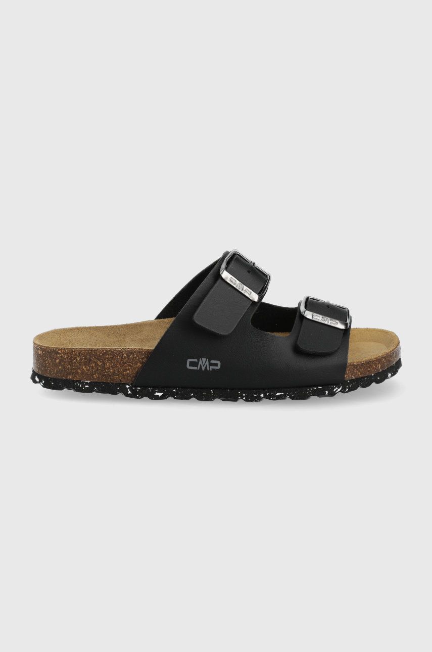 Papuci negri CMP dama de vara din piele intoarsa  cu talpa din guma Eco Thalitha Wmn Slipper online