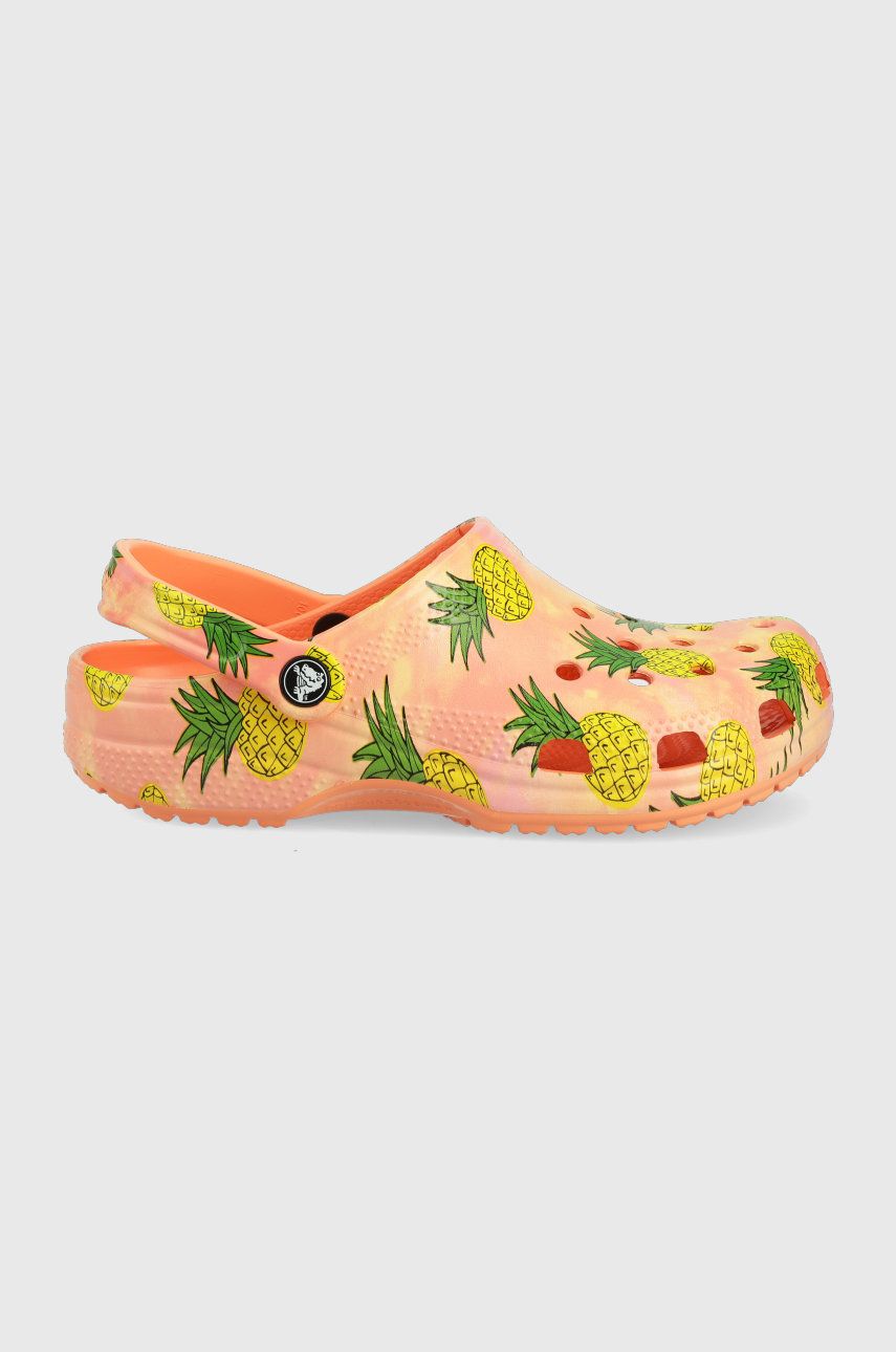 Papuci portocalii Crocs dama de zi din material sintetic    online