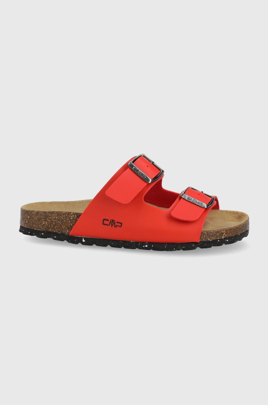 Papuci rosii CMP dama de primavara din piele intoarsa  cu talpa din guma Eco Thalitha Wmn Slipper online