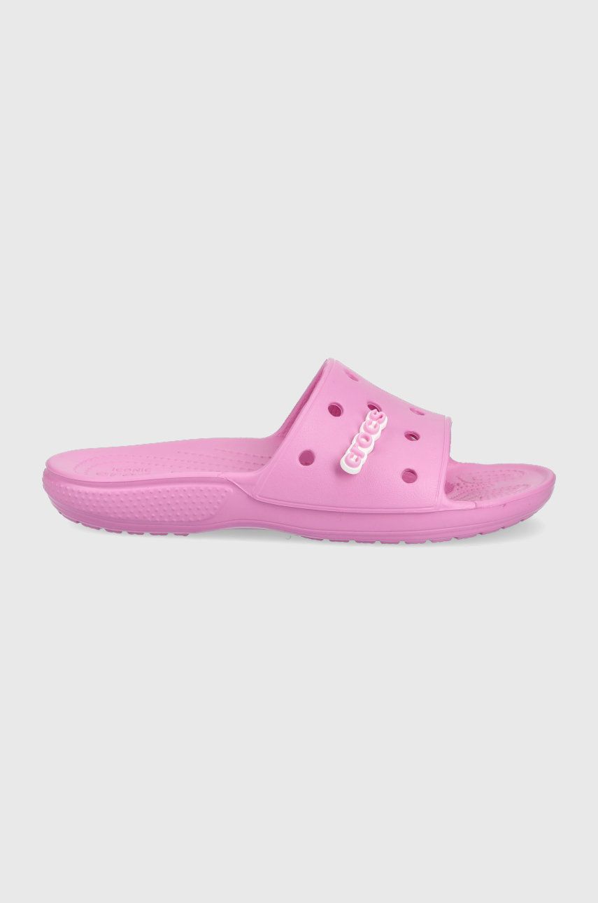 Papuci roz Crocs dama de vara din material sintetic