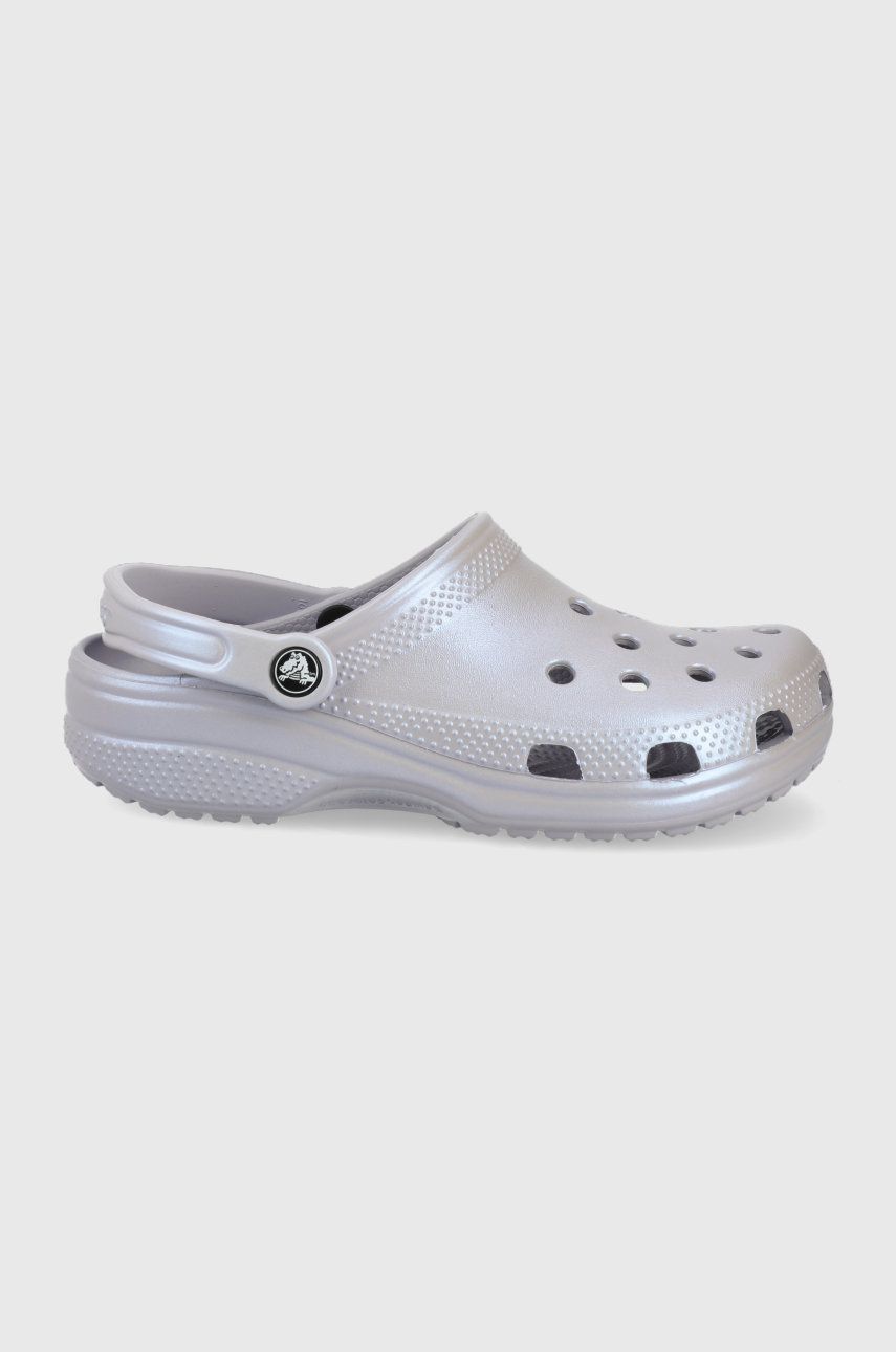 Papuci violet Crocs dama de vara din material sintetic  cu talpa din guma  online