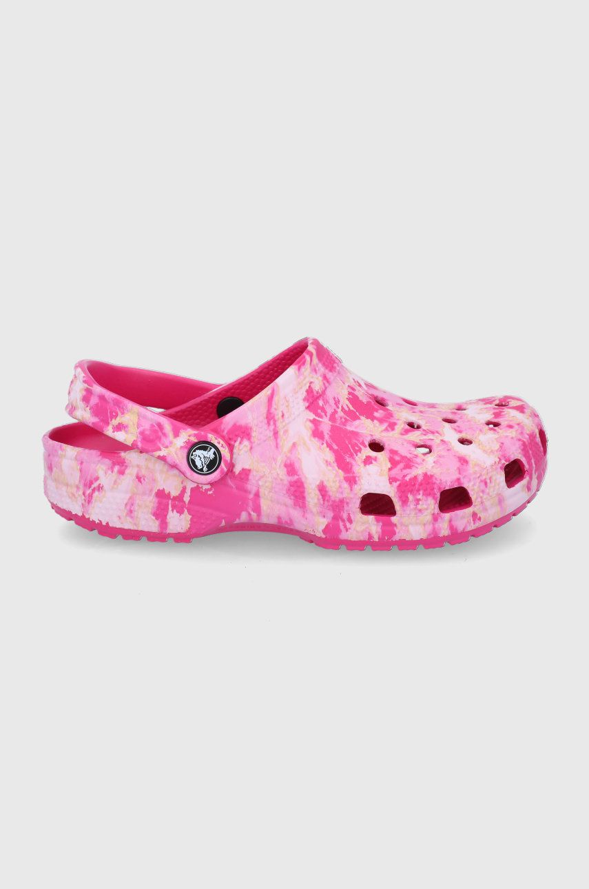 Papuci dama violet Crocs de vara din material sintetic