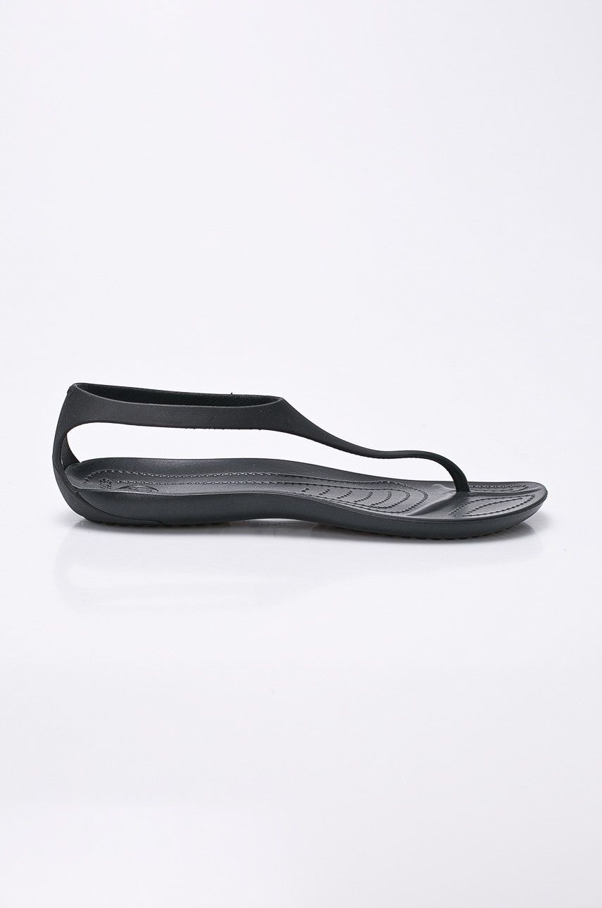 Sandale Crocs  de primavara dama din material sintetic cu toc plat si talpa sculptata  online