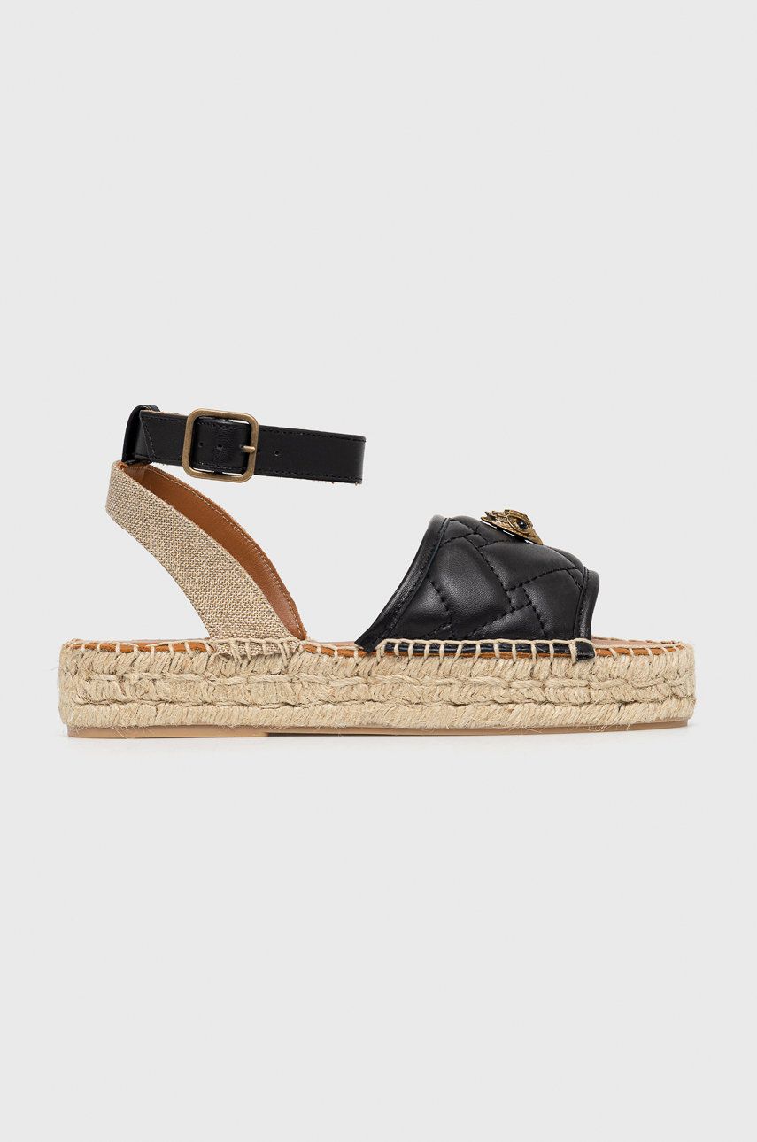 Sandale Kurt Geiger London negre de plaja dama din piele naturala    online