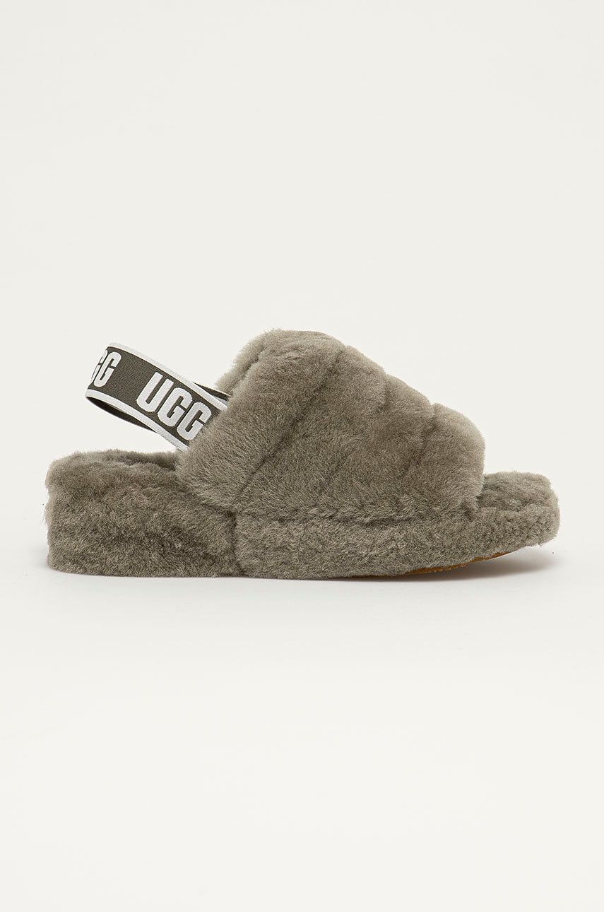 Sandale Ugg  de zi dama din piele naturala cu talpa stabila si interior confortabil W Fluff Yeah Slide online