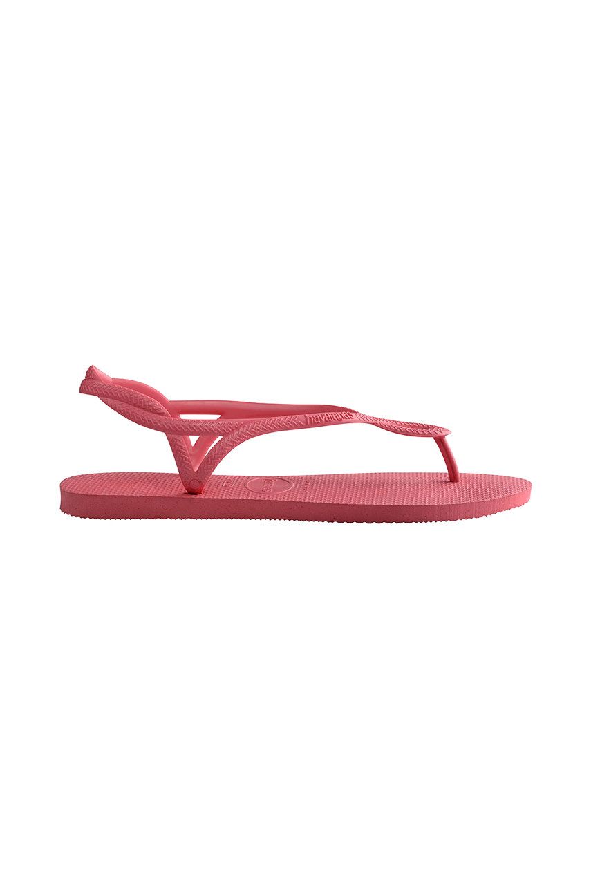 Sandale roz Havaianas dama de vara din material sintetic  cu talpa stabila