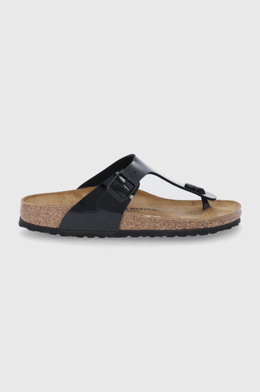 Slapi dama  Birkenstock de primavara din piele intoarsa cu toc plat  Gizeh online