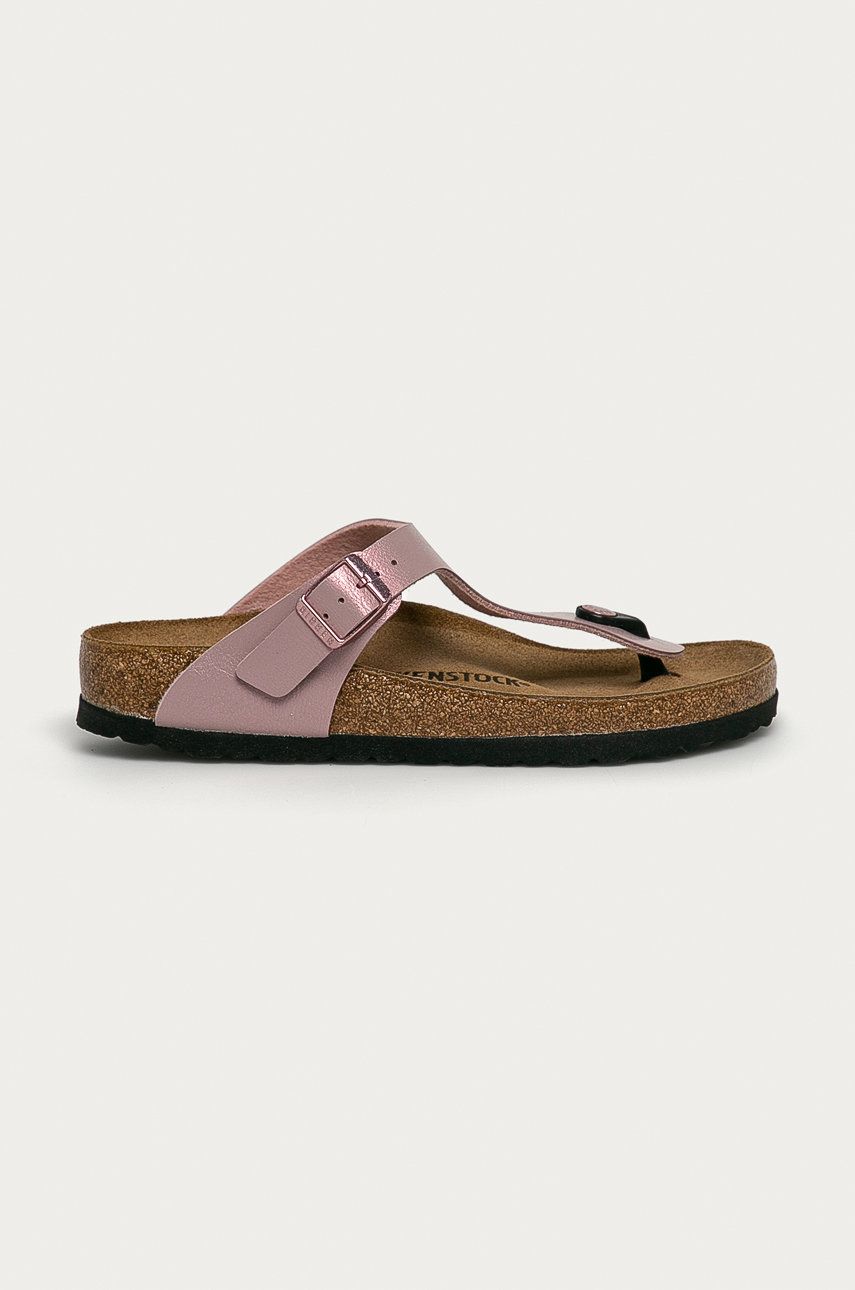 Slapi dama  Birkenstock de vara din piele intoarsa   Gizeh online