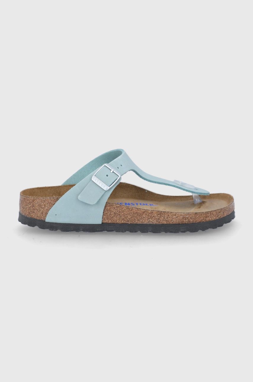 Slapi dama  Birkenstock de vara din piele intoarsa   Gizeh online